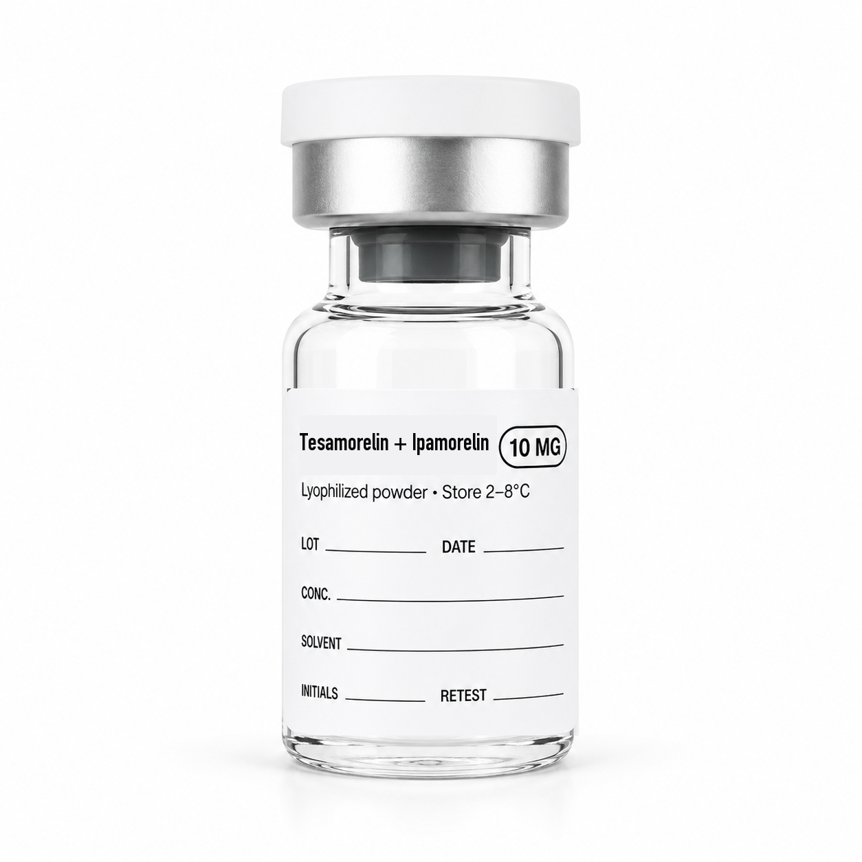 Tesamorelin + Ipamorelin peptide vial